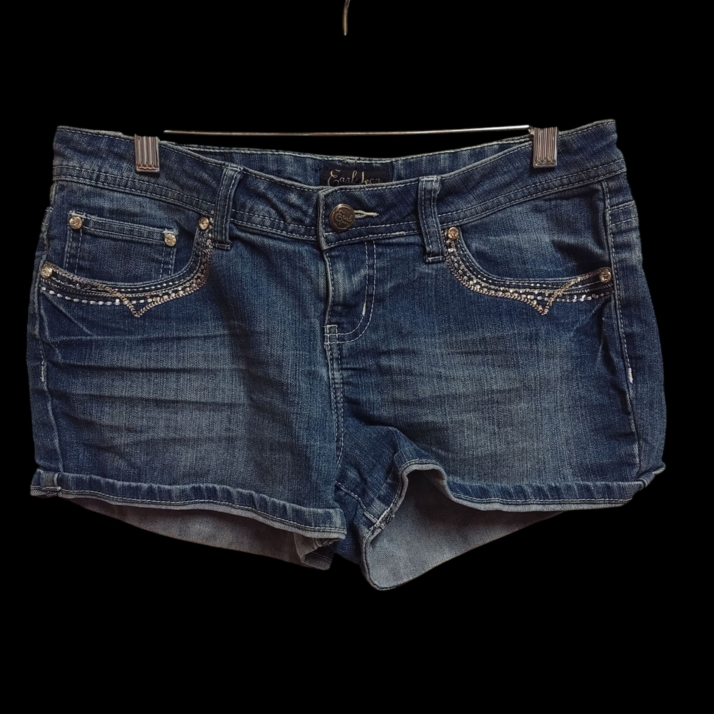 Stylish Blue Denim Shorts - Picture 1 of 5